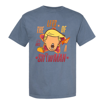 The Lies of a ShowMan Tee, Funny Political Satire Shirt, Humor Parody Graphic Shirt