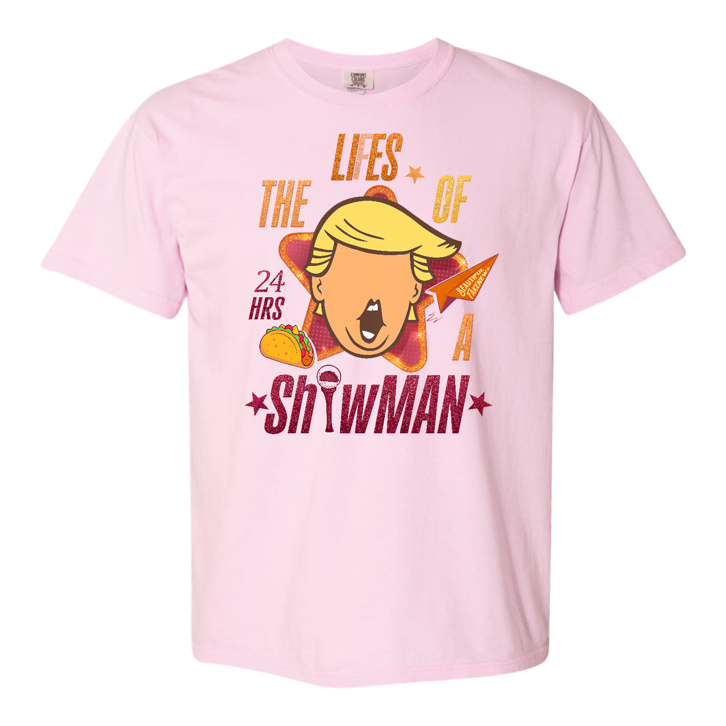 The Lies of a ShowMan Tee, Funny Political Satire Shirt, Humor Parody Graphic Shirt