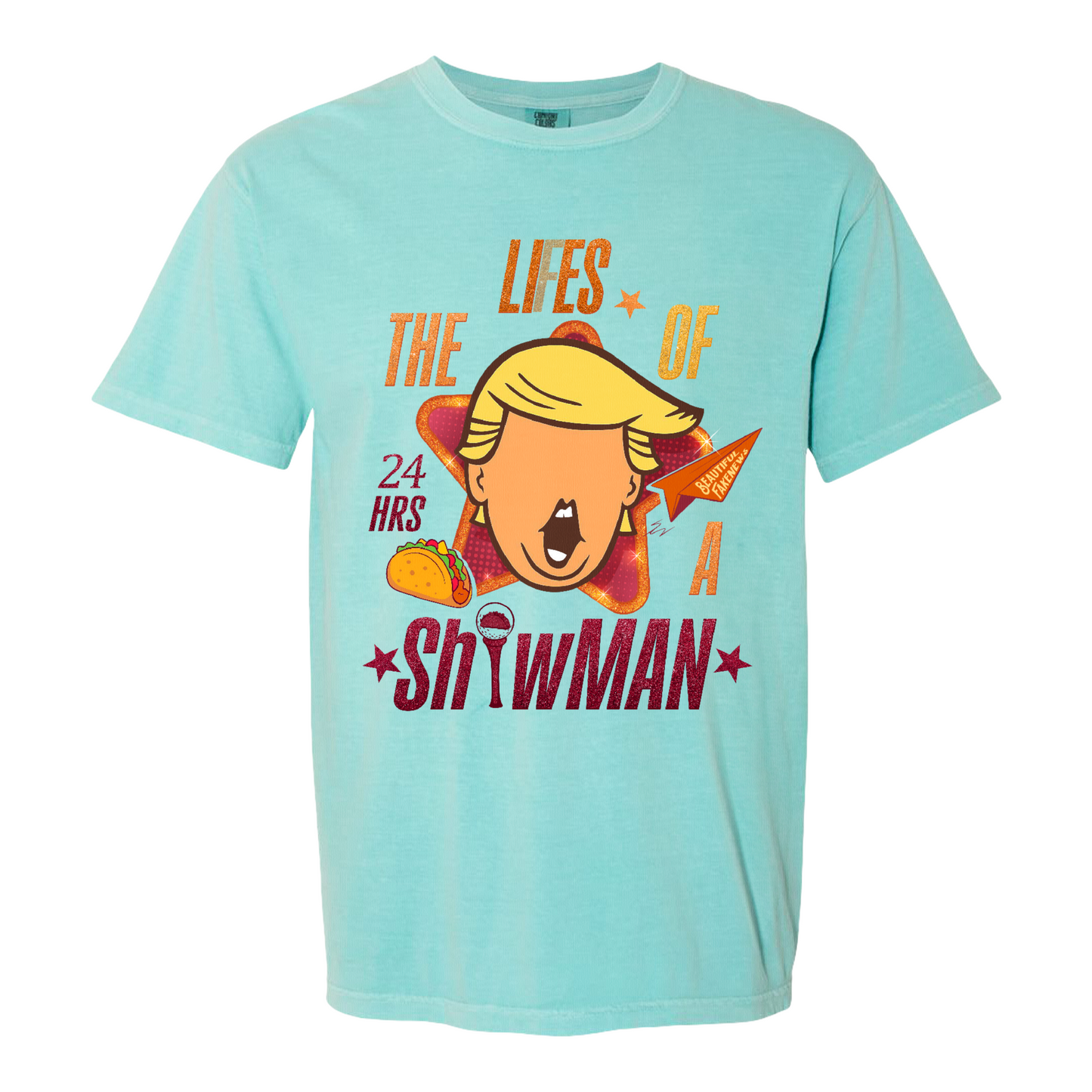 The Lies of a ShowMan Tee, Funny Political Satire Shirt, Humor Parody Graphic Shirt