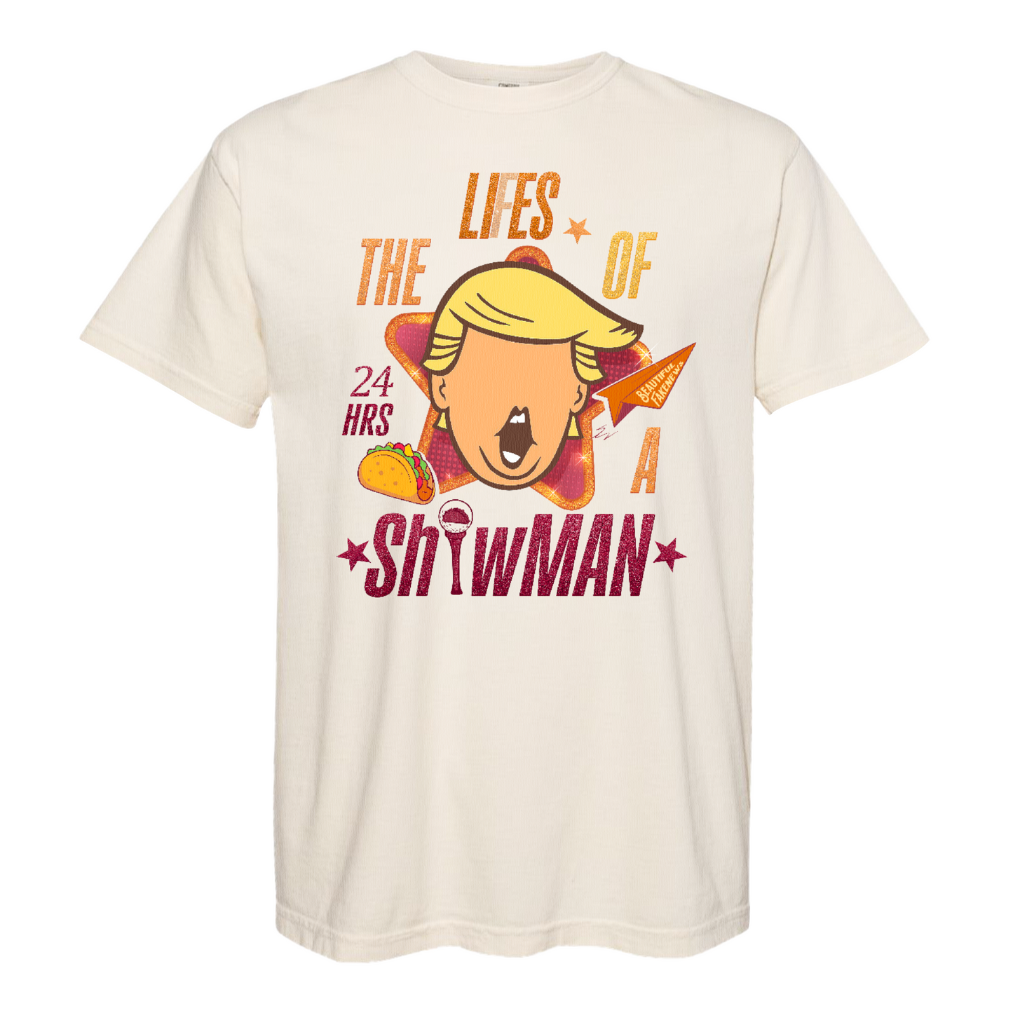 The Lies of a ShowMan Tee, Funny Political Satire Shirt, Humor Parody Graphic Shirt