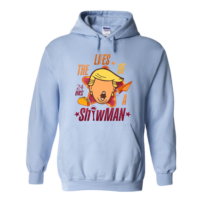 The Lies of a ShowMan Hoodie, Funny Political Satire Hoodie, Humor Parody Graphic Hoodie