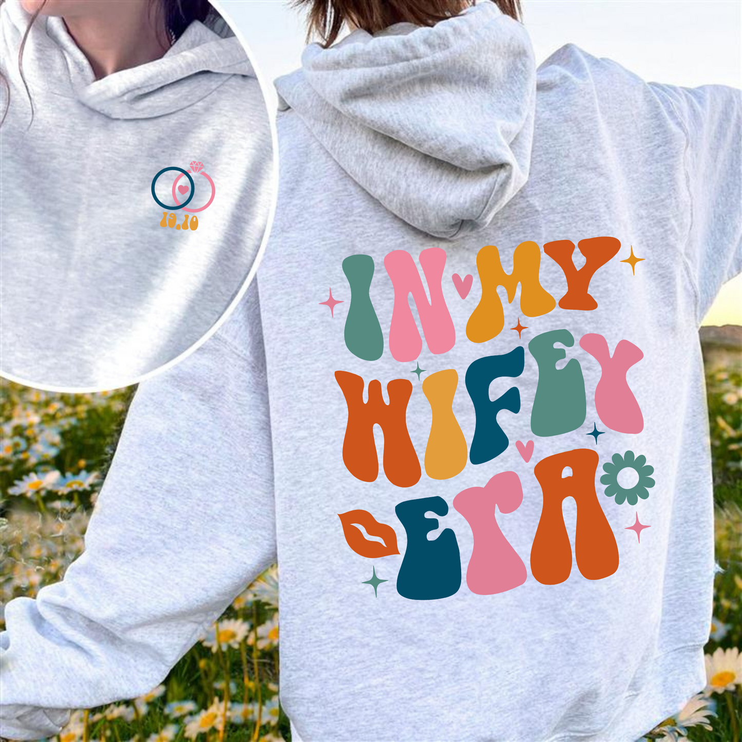 Wifey and Hubby Hoodie, in My Wifey Era, in My Hubby Era, Wifey Hubby Hoodie Est, Hubby and Wifey Matching Hoodie, Wifey Hubby Set