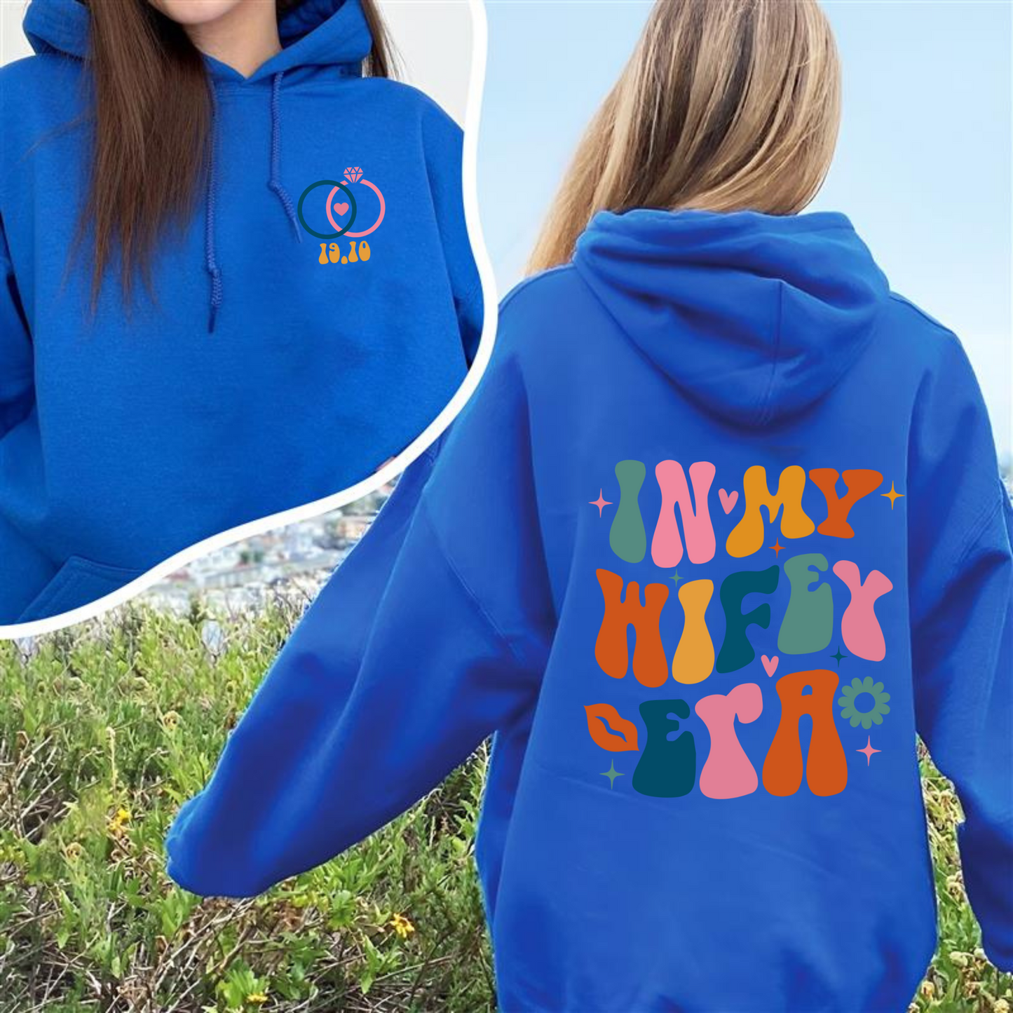 Wifey and Hubby Hoodie, in My Wifey Era, in My Hubby Era, Wifey Hubby Hoodie Est, Hubby and Wifey Matching Hoodie, Wifey Hubby Set