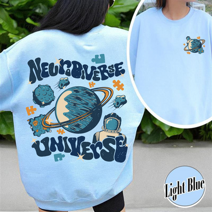 Autism Awareness Day Sweatshirt, World Autism Day Gift, Neurodiversity Brain Autism Awareness, Neurodiverse Universe Sweatshirt, Autism Mom Gift