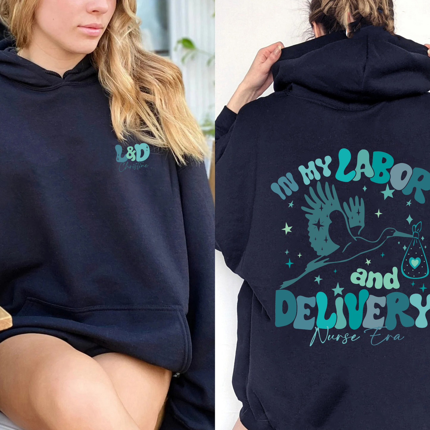 Labor and Delivery Hoodie Summer, Labor and Delivery Custom, Labor and Delivery Nurse Hoodie, in My Labor and Delivery Nurse Era, L and D Nurse