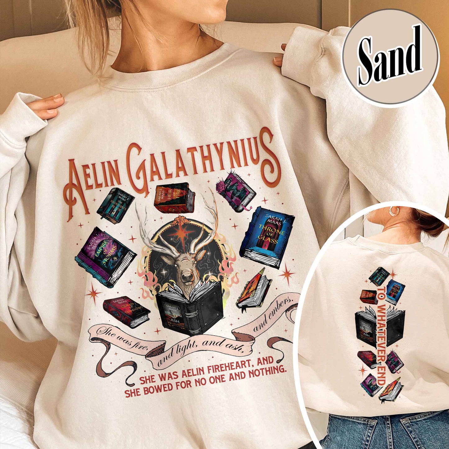 Throne Of Glass Sweatshirt, Aelin Galathynius Fireheart Sweatshirt,Kingsflame The Thirteen Sweatshirt