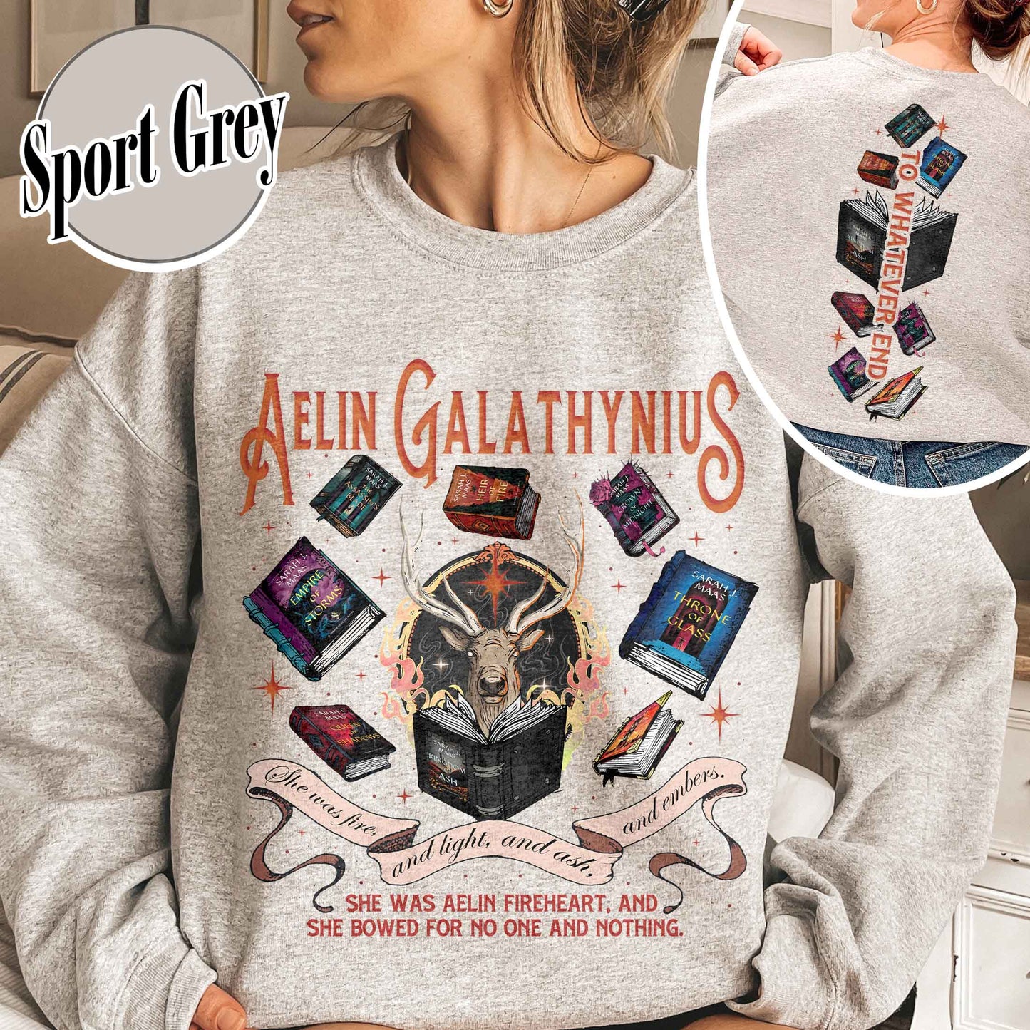 Throne Of Glass Sweatshirt, Aelin Galathynius Fireheart Sweatshirt,Kingsflame The Thirteen Sweatshirt
