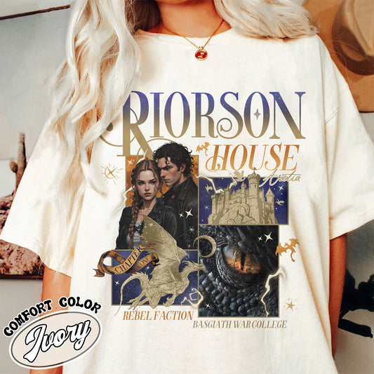 Xaden Riorson House Comfort Color Shirt, Fourth Wing Merch, Iron Flame Shirt, Rebecca Yarros, Fourth Wing Shirt, Book Tok Merch, Book Lover Gift