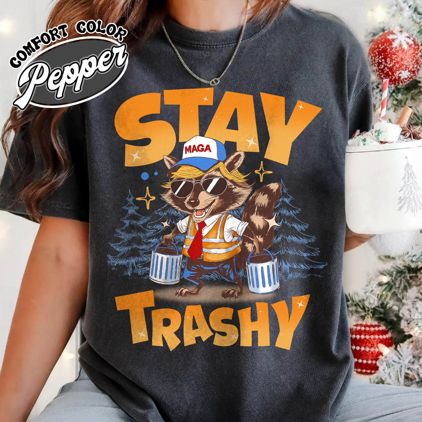 Stay Trashy Raccoon Comfort Color Shirt, Garbage Man in Trash Truck Shirt, Raccoon Support Shirt, Time To Take Out the Garbage Shirt, Garbage Team Shirt