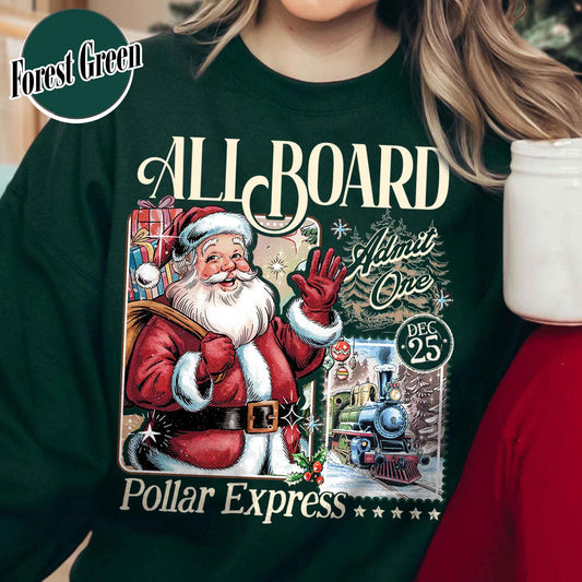 Polar Express Sweatshirt, North Pole Sweatshirt, Polar Express Sweatshirt, Merry Christmas Sweatshirt, Cute Winter Sweatshirt, Winter Season, Polar Express Gift