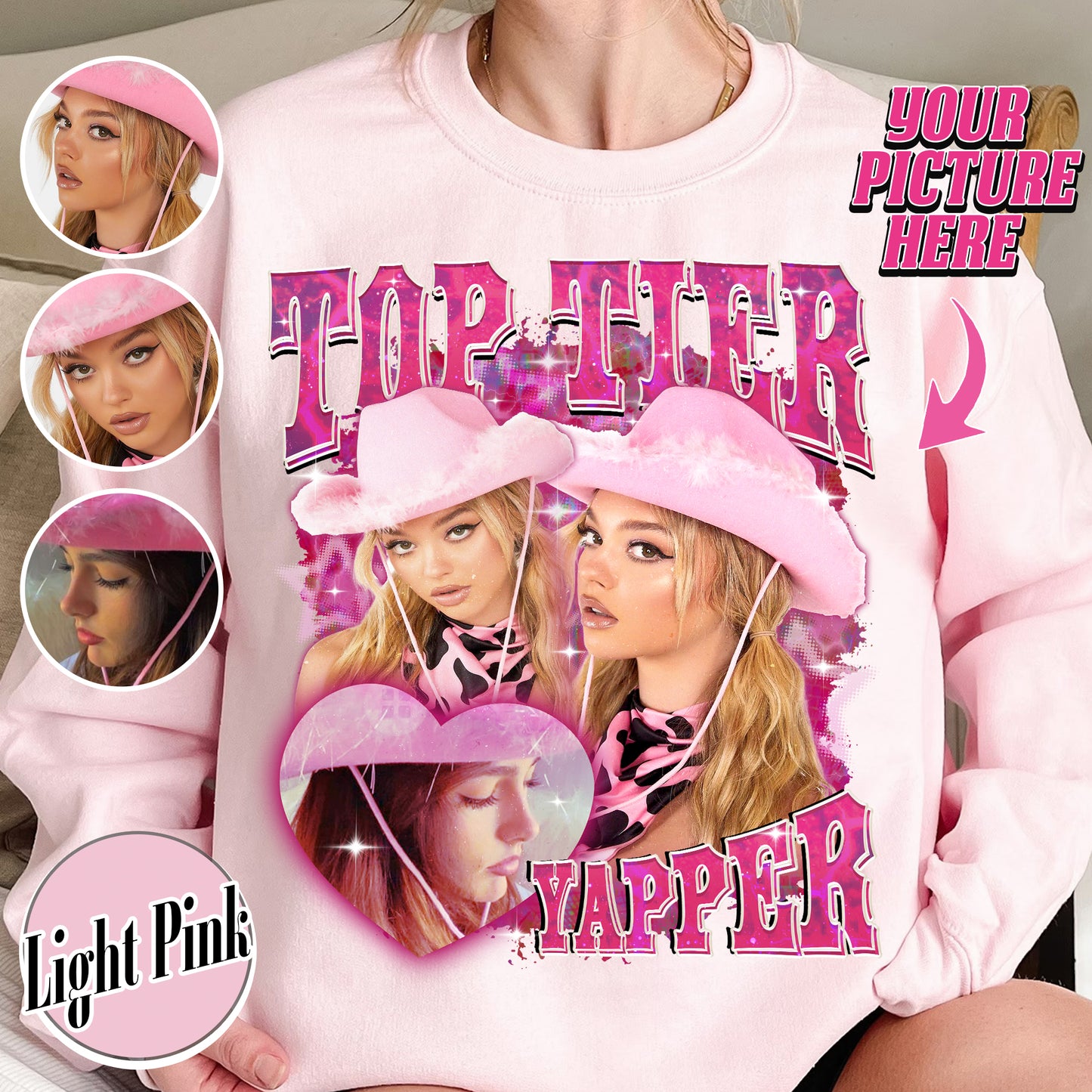 Custom Bootleg Sweatshirt, Top Tier Yapper Custom Sweatshirt, Custom Vintage Retro Sweatshirt