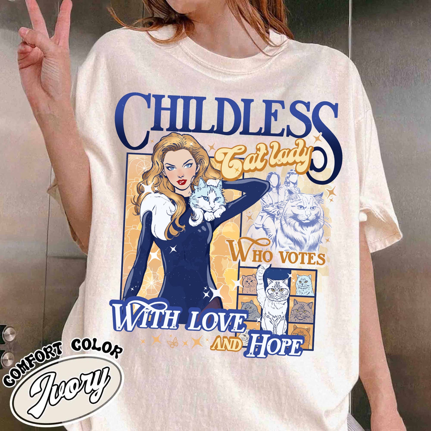 Childless Cat Lady Shirt, Election Shirt, Cat Lover Shirt, I Vote Tee, Vote Blue Election Shirt, Roevember Shirt, Feminist Shirt, Madam President