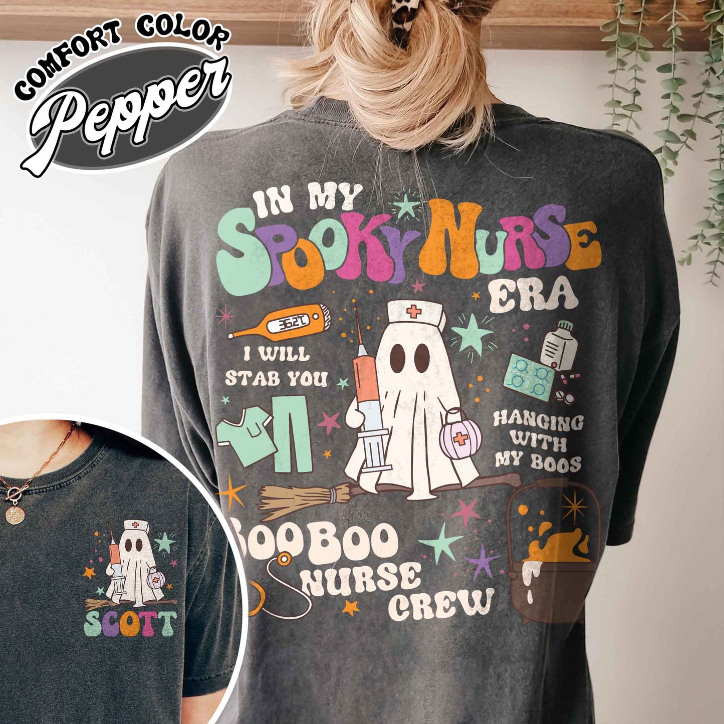 Spooky Nurse Era Shirt, Nurse Halloween, Halloween for Nurses at Work, Halloween Shirt, Spooky Season Nurse Shirt, Er Nurse Shirt Halloween