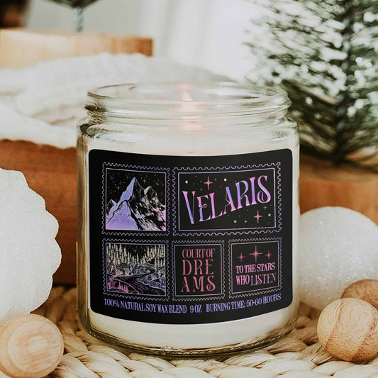 Velaris Acotar Candle, City of Starlight Candle, to the Stars Who Listen and the Dreams That Are Answered Candle, Book Candle Gift, Acotar Gift