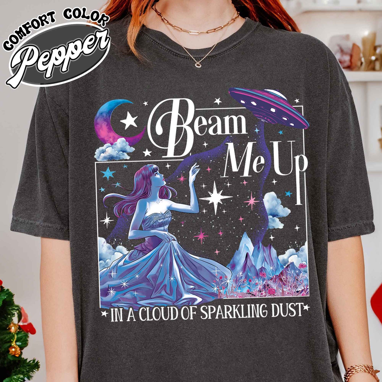 Beam Me Up Shirt, in a Cloud of Sparkling Dust Shirt, Ufo Shirt, ttpd Merch, Alien Shirt, ttpd shirt, Music Fan,Music lover,Music lyrics Shirt