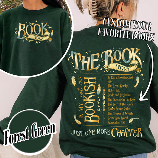 Custom Bookshelf SweatShirt, Bookish SweatShirt Gift, in My Reading Era SweatShirt, in My Bookish Era SweatShirt, Trendy Aesthetic for Book Lovers