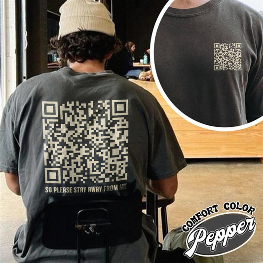 Valentine Custom Comfort Colors Shirt, Funny Saying Valentine Shirt, QR Code Shirt, Funny QR Code Shirt