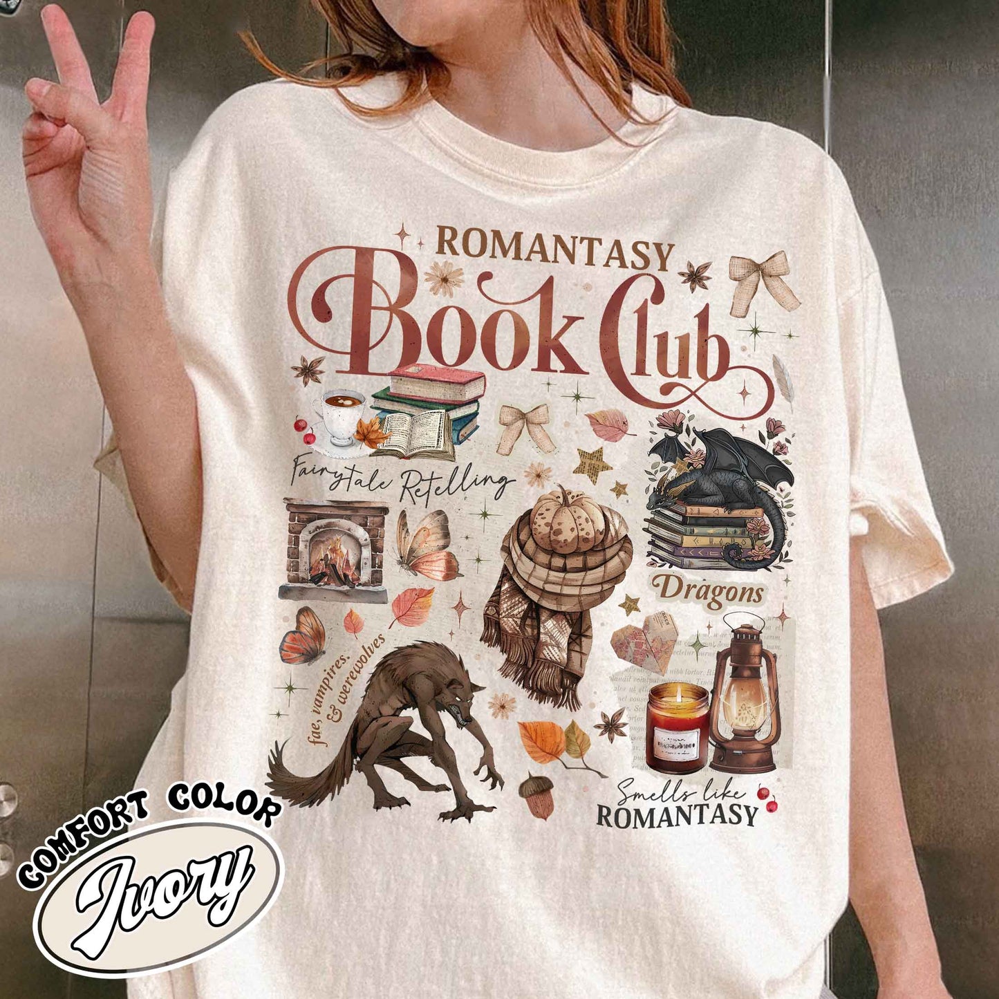 Romantasy Reader Book Club, Romantasy Book Club Shirt, Fall Book Shirt, Fall Love With Reading, Fall Book Club Shirt, Fall Bookish Shirt