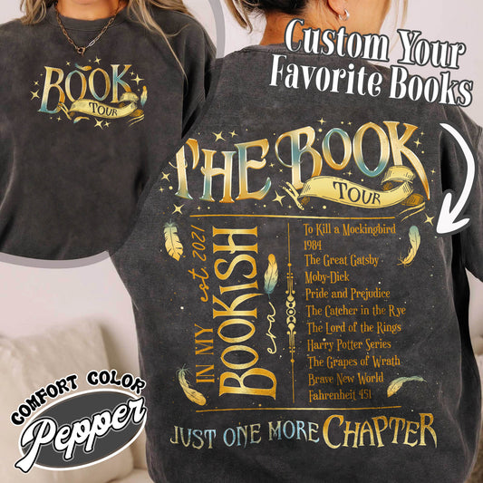 Custom Bookshelf Shirt, Bookish Tshirt Gift, Book Lover Shirt, in My Reading Era Shirt, in My Bookish Era Shirt, Trendy Aesthetic for Book Lovers