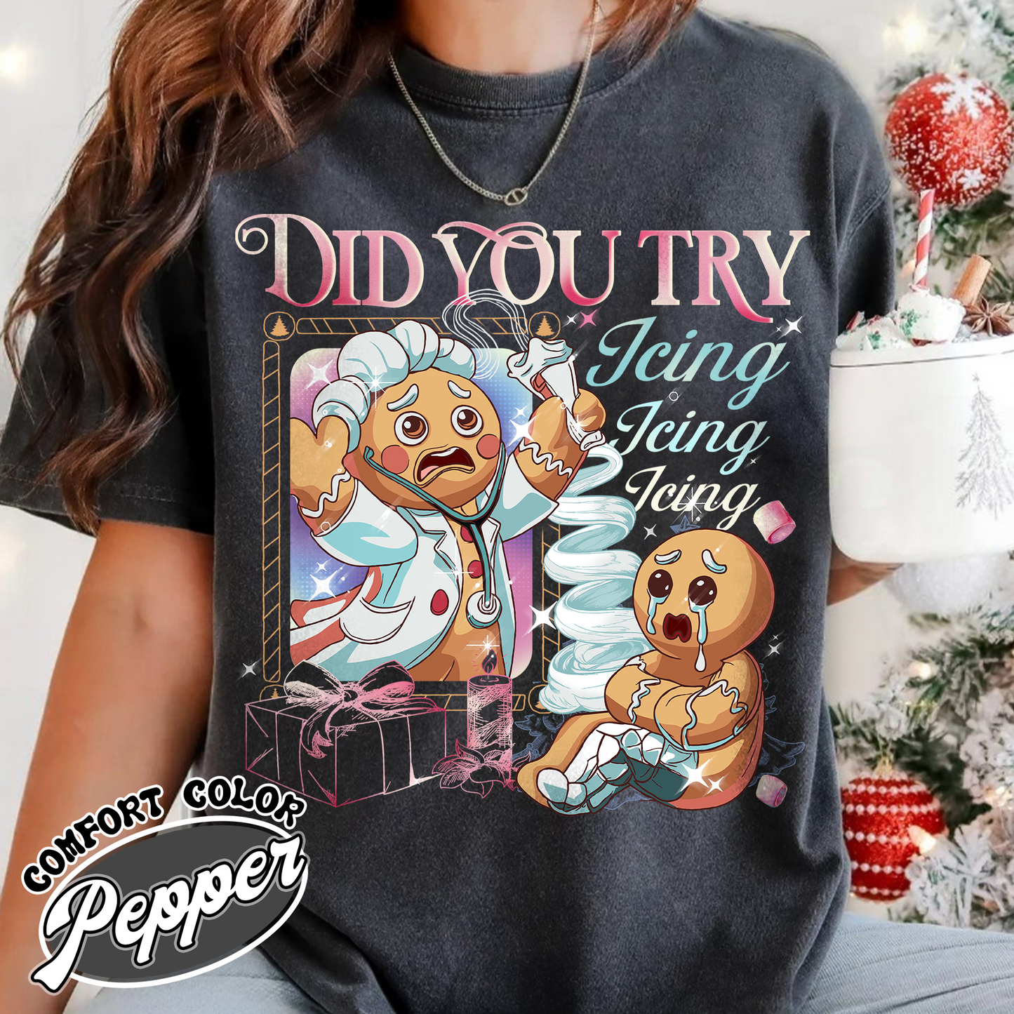 Did You Try Icing It Shirt, Funny Nurse and Doctor Shirts, Gingerbread Christmas Shirt, Xmas Tee, Health Care Worker Shirt, Christmas Shirt