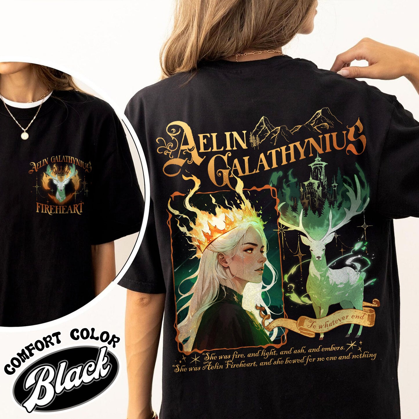 Aelin Galathynius Fireheart Shirt, Aelin Galathynius Shirt, Tog Shirt, Fireheart Queen Aelin Shirt, Fireheart Shirt, Terrasen to Whatever End