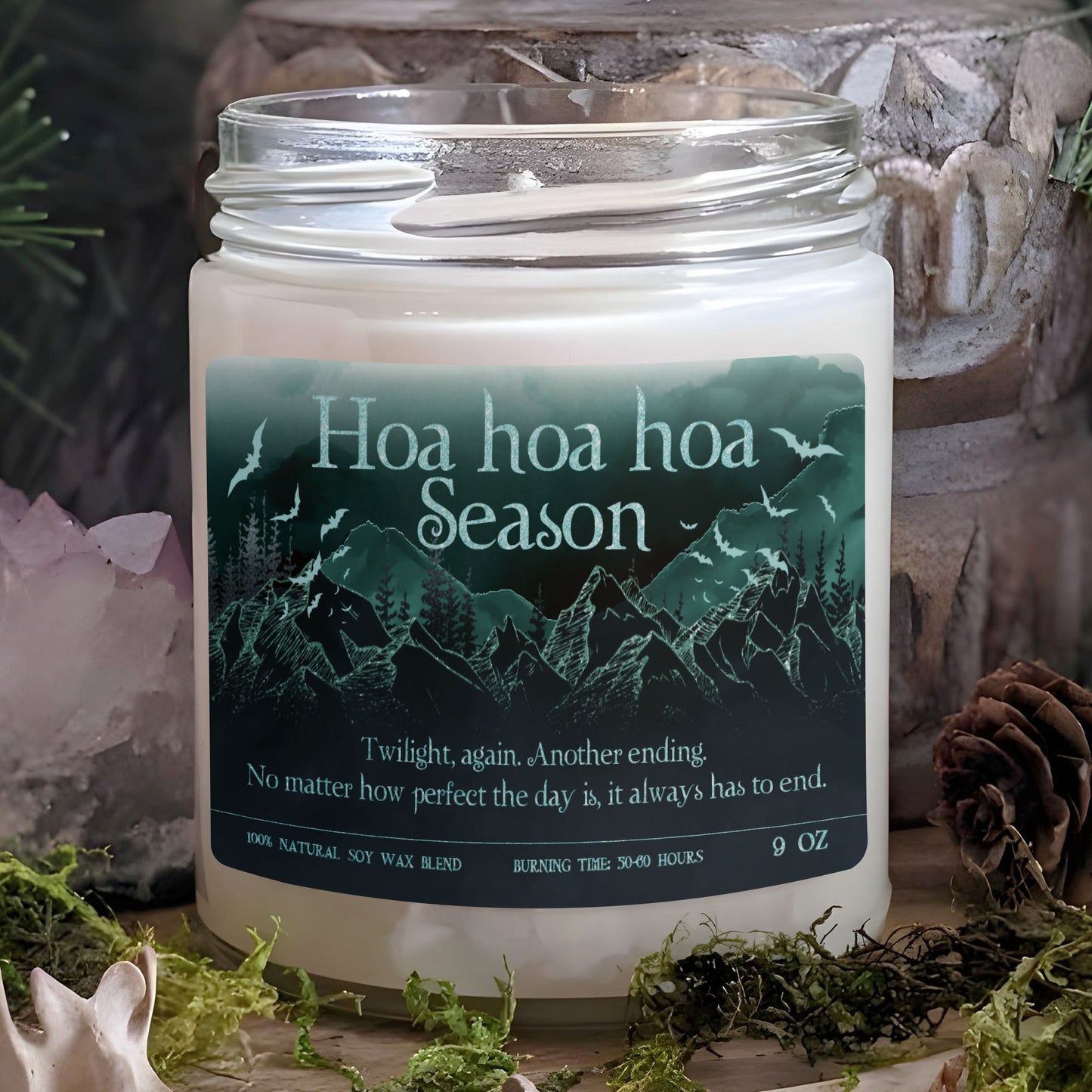 Hoa Hoa Hoa Season Candle, Edward Jacob Candle, Bella Swan, Christmas Bookish Gift, Movie Gift, Spooky Readers Candle, Forks Washington Bookish