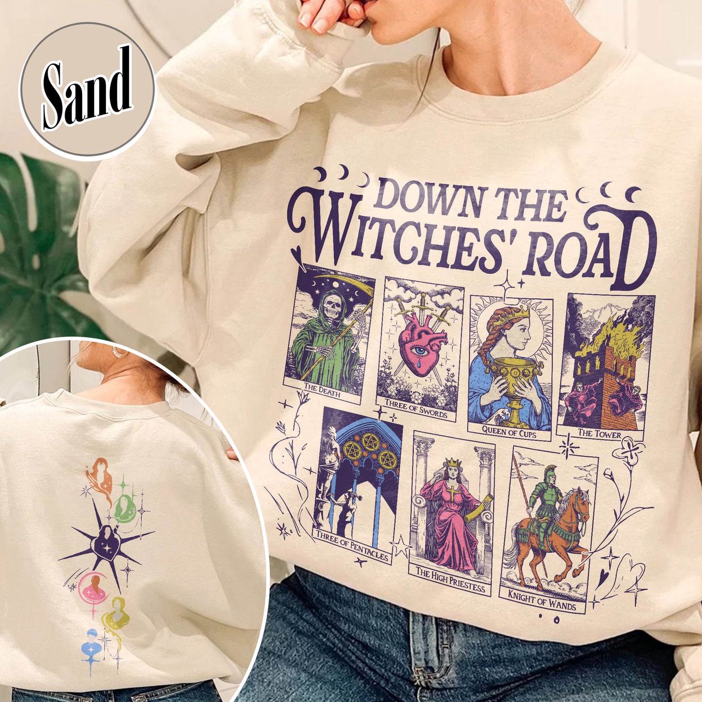 Down The Witches Road Sweatshirt,Wicca Green Witch Shirt,Down The Witches Road Tarot Cards Shirt,Witch Coven Shirt,All Along Shirt,Witches Shirt