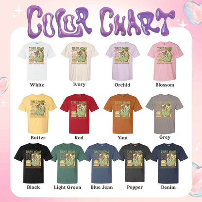 Tired Moms Club Comfort Colors Shirt,Bookish Things Booktrovert Book Lover Gifts, Fall Book Club Shirt