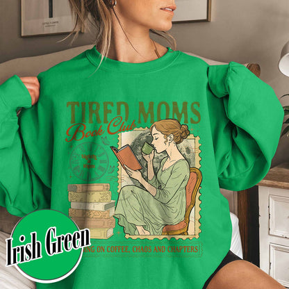 Tired Moms Club Sweatshirt,Bookish Things Booktrovert Book Lover Gifts, Fall Book Club Sweatshirt