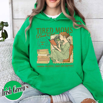 Tired Moms Club Hoodie, Bookish Things Booktrovert Book Lover Gifts, Fall Book Club Hoodie