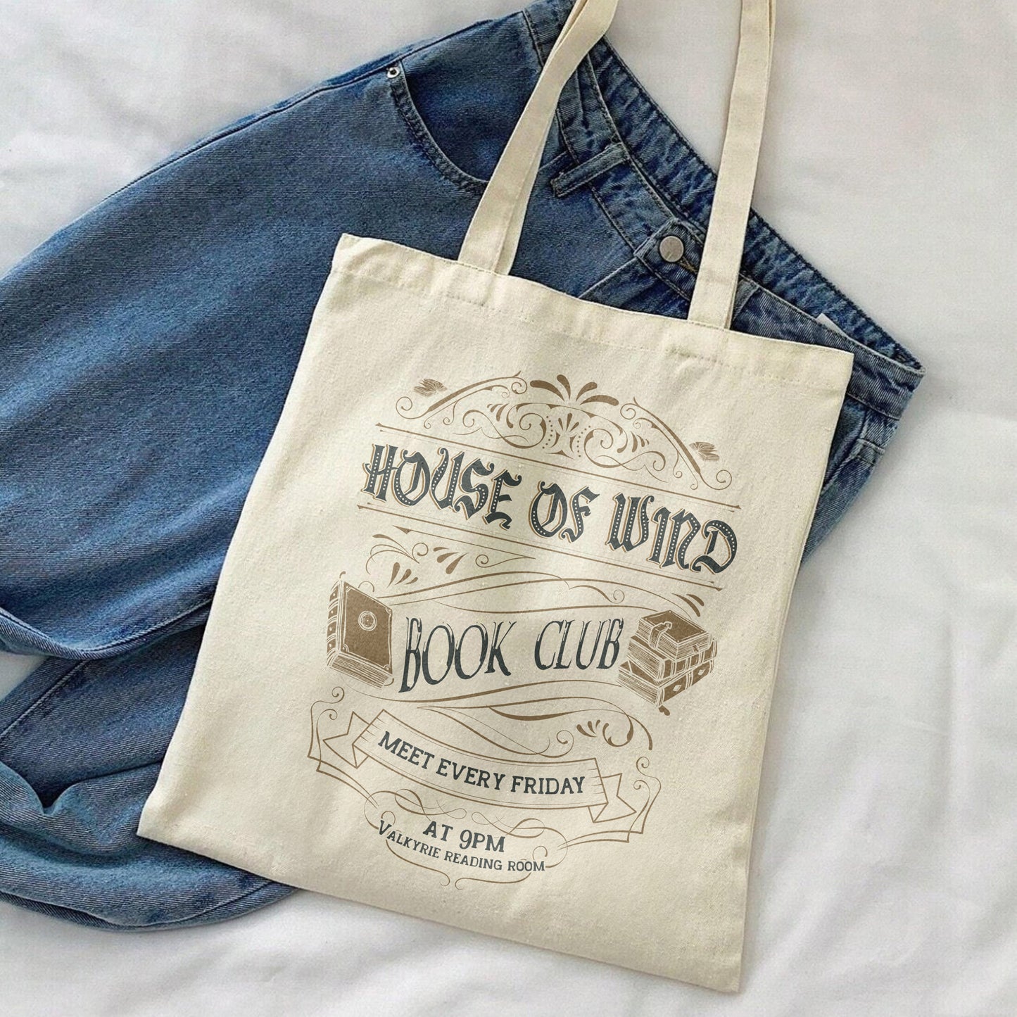 House Of Wind Book Club Tote Bag, Acotar Velaris Starlight Tote Bag