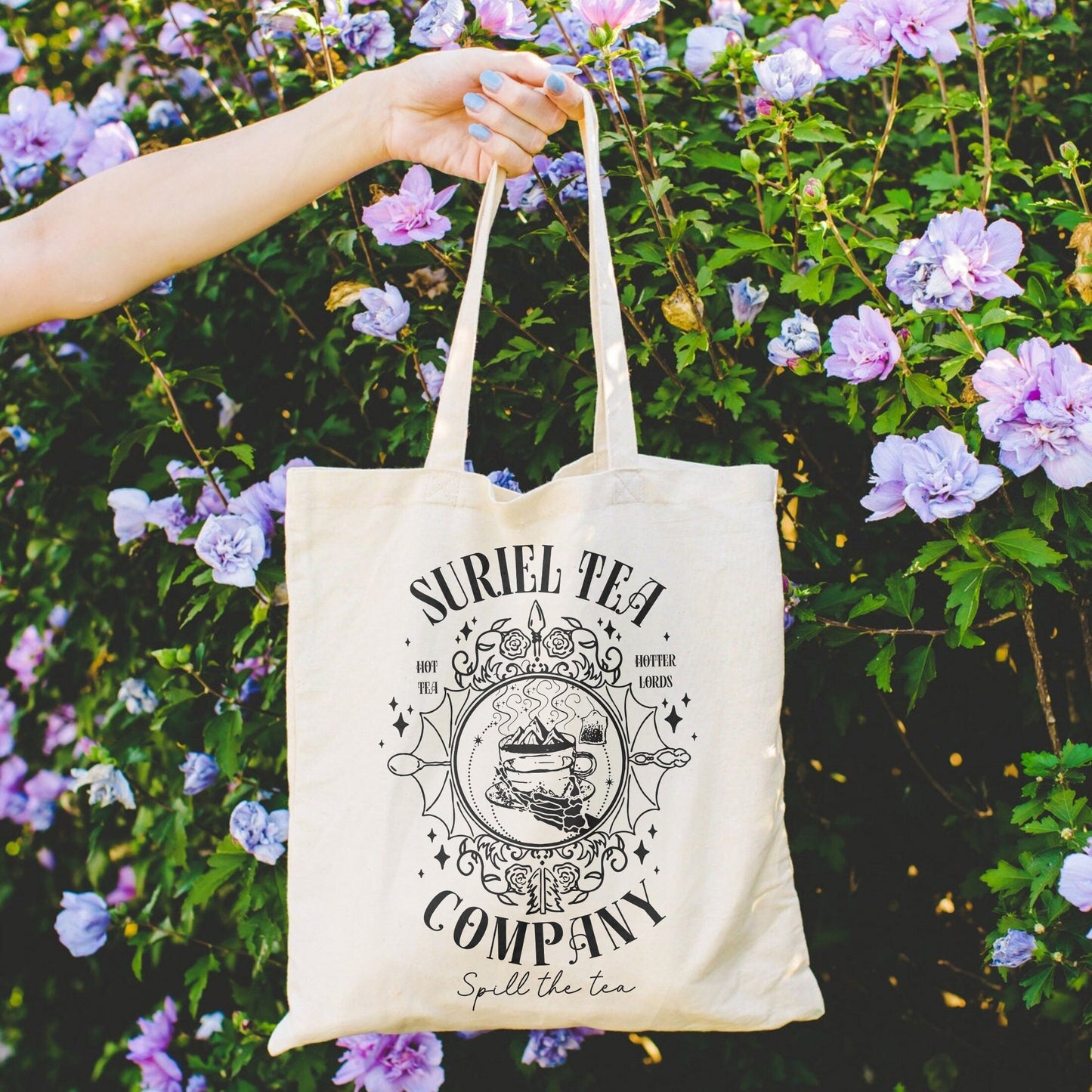 Suriel Tea Co Tote Bag, Acotar Tote Bag Suriel Tea Co, Bookish Gift