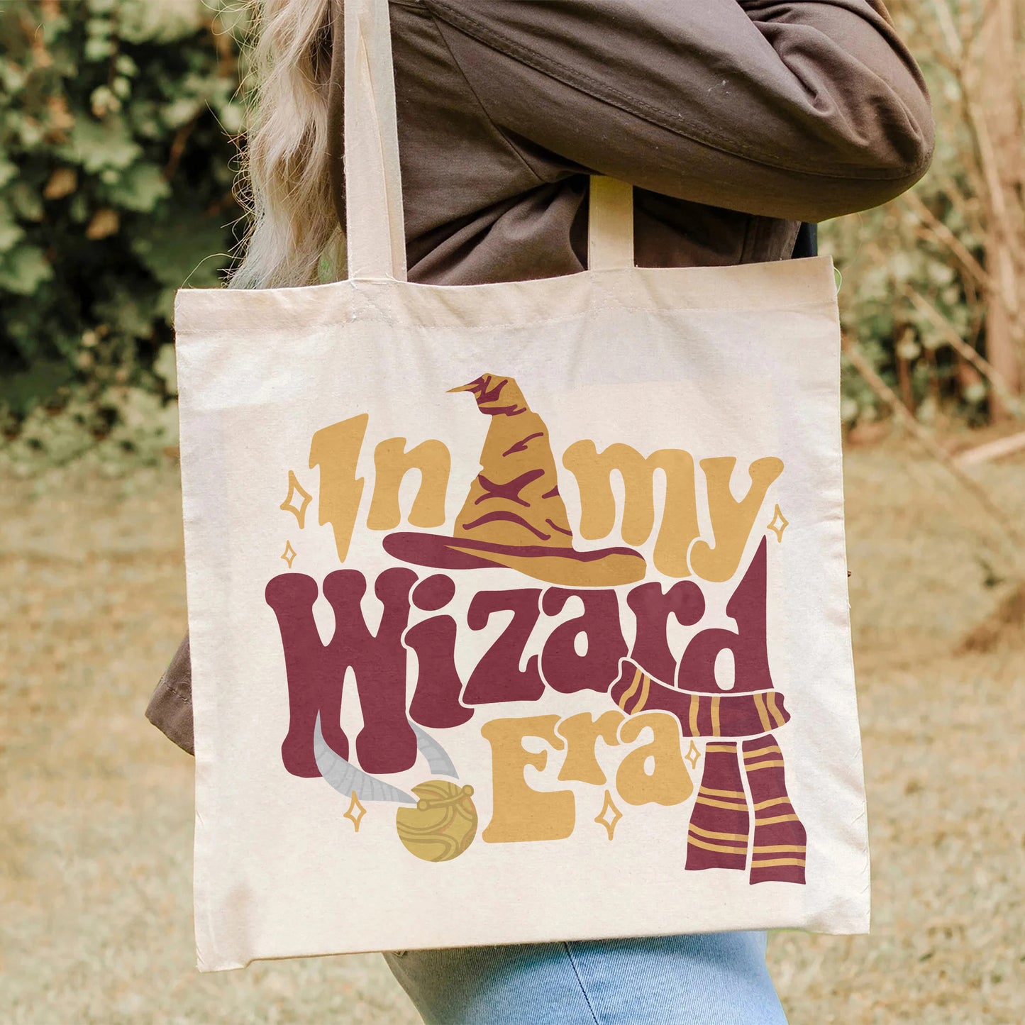 In My Wizard Era Tote Bag, Funny Potter Tote Bag, Gift for Fan