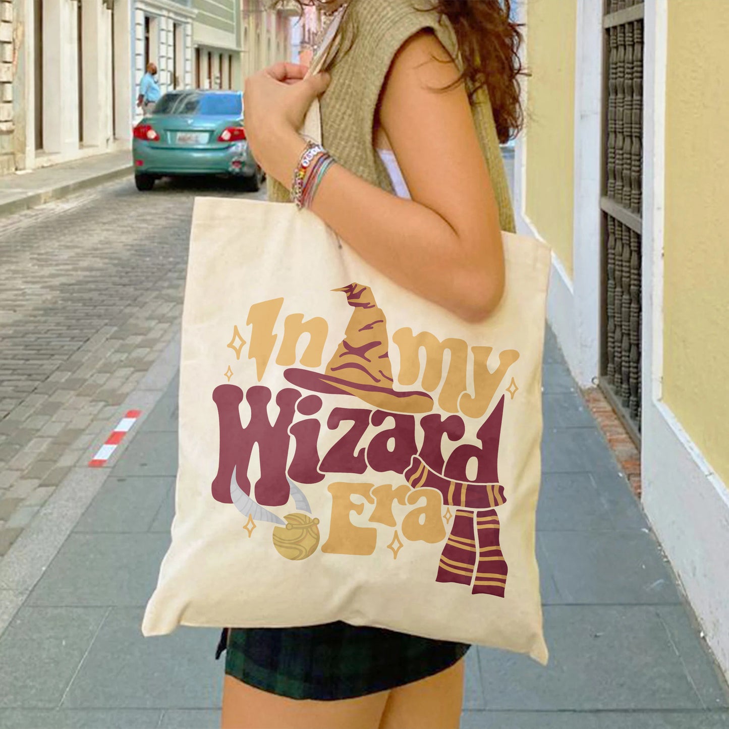 In My Wizard Era Tote Bag, Funny Potter Tote Bag, Gift for Fan