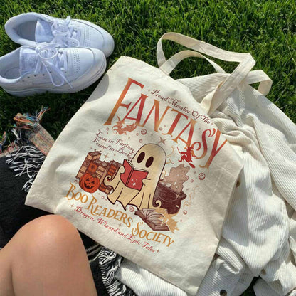 Fantasy Reader Tote Bag, Boo Readers Society Bag, Fantasy Dragon Bookish Bag, Fantasy Book Lover, Booook Bag, Boo Read