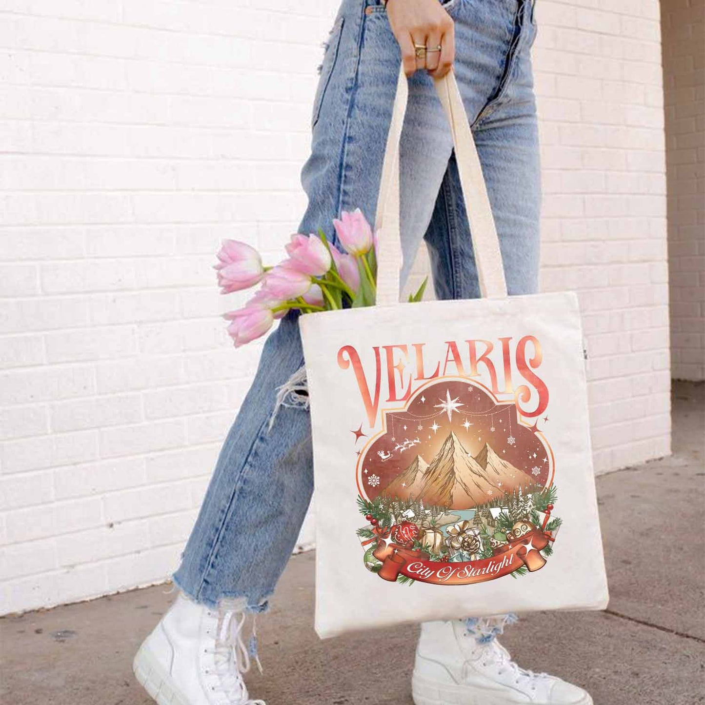 Velaris City Tote Bag, Two-Sided Starlight Bag