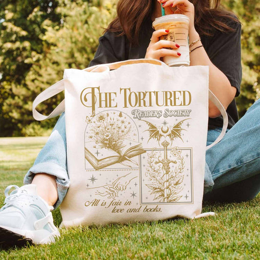 The Tortured Readers Society Tote Bag, Born To Read, the Tortured Bag, the Tortured Poets Social Club, Book Lover, Bookish Bag