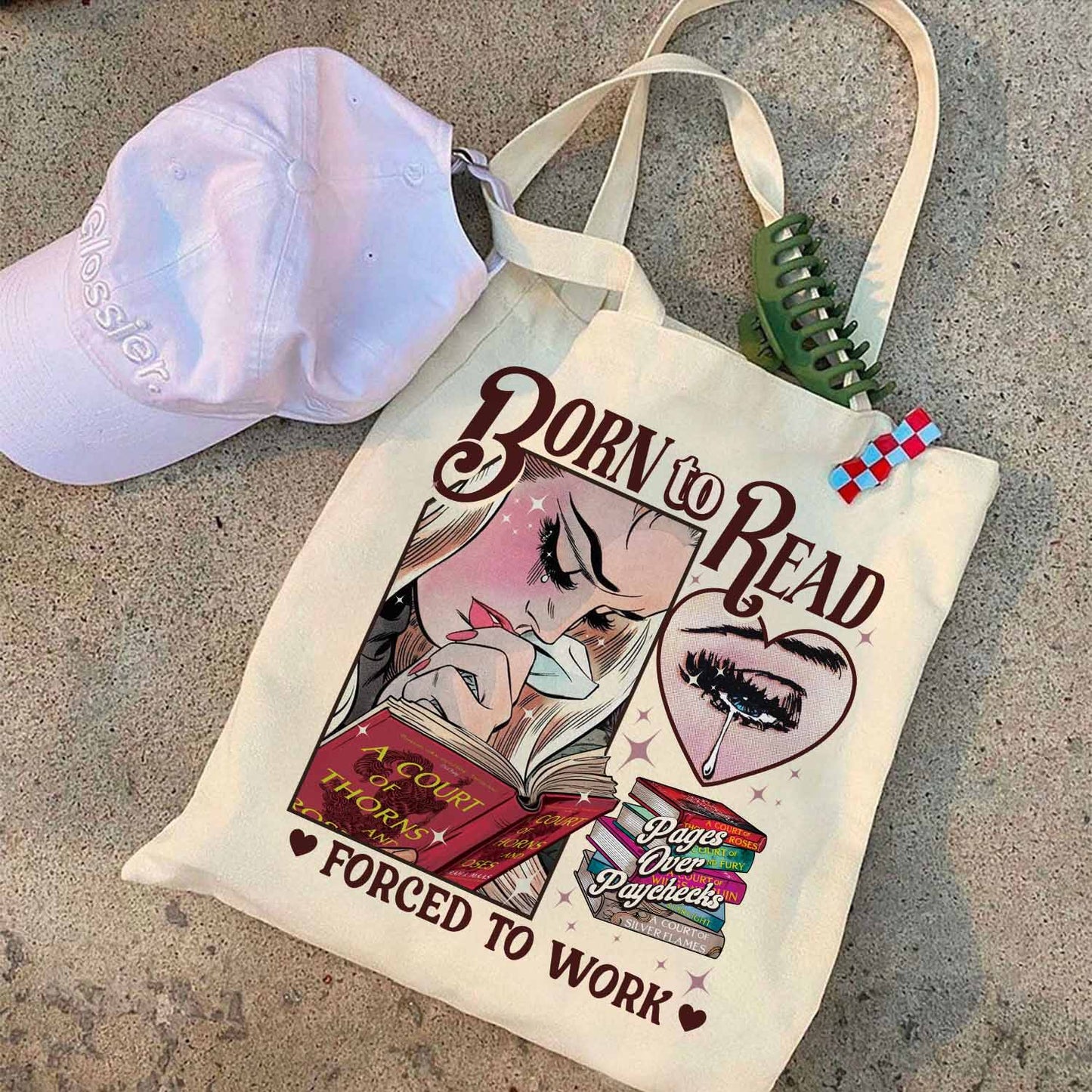 Born To Read Bookish Tote Bag, Funny Reader Book Addict, Bookish Gift For Her, Dark Romance, Smut Shirt Gift Booktok, Sjm Book Tote Bag