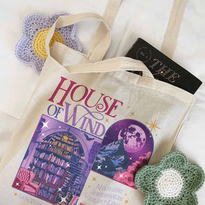 House of Wind Tote Bag, House of Wind Library, House of Wind Book Club Bag, Library Velaris Bag, ACOTAR Bag, Bookish Bag