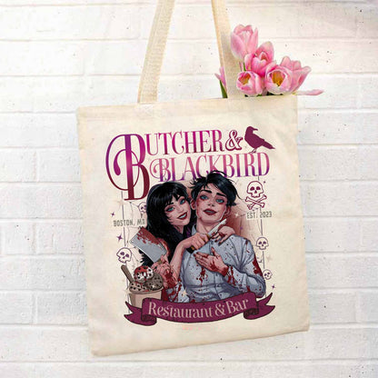 Butcher and Blackbird Tote Bag, Butcher and Blackbird, Book Lover Gift, Dark Romance Social Club, Bookish Bag, Dark Romance Smut Gift