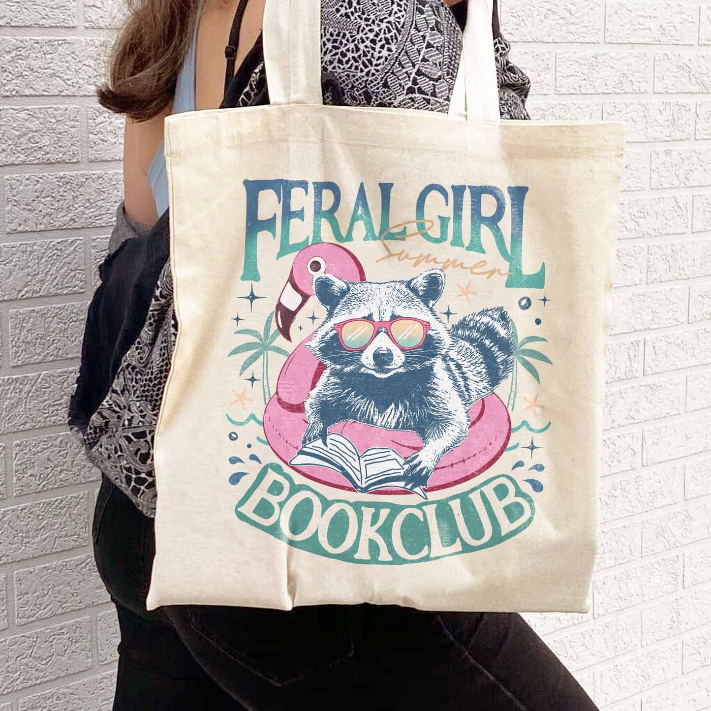 Book Girl Summer Tote Bag,Beach Book Lover Summer Bookish Funny Reader,Feral Girl Summer,Bookish Tote bag,Gift for Her,Romance Book