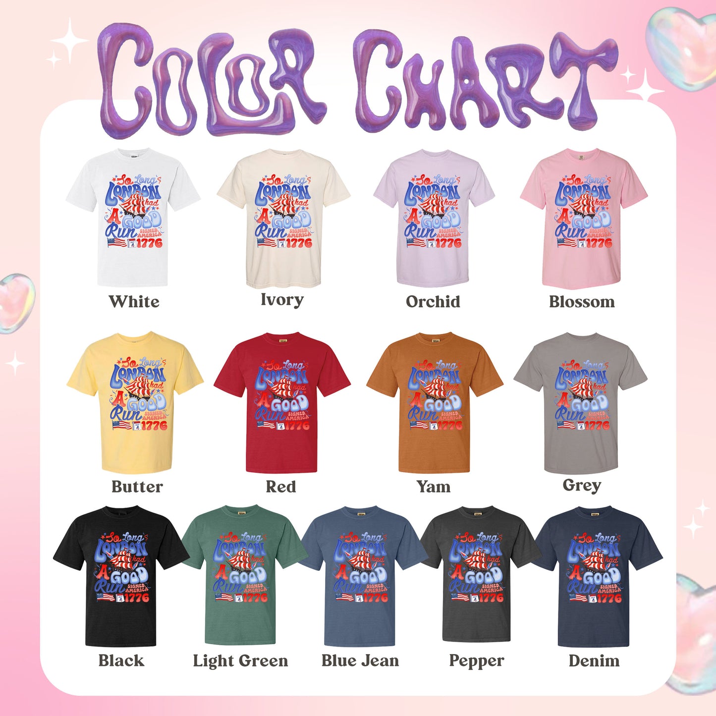 4th of July Comfort Color Shirt, So Long London Had a Good Run Shirt, Independence Shirt