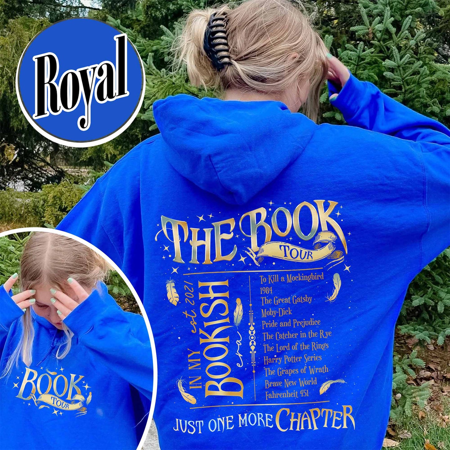 Custom Bookshelf Hoodie, Bookish Hoodie Gift, in My Reading Era Hoodie, in My Bookish Era Hoodie, Trendy Aesthetic for Book Lovers