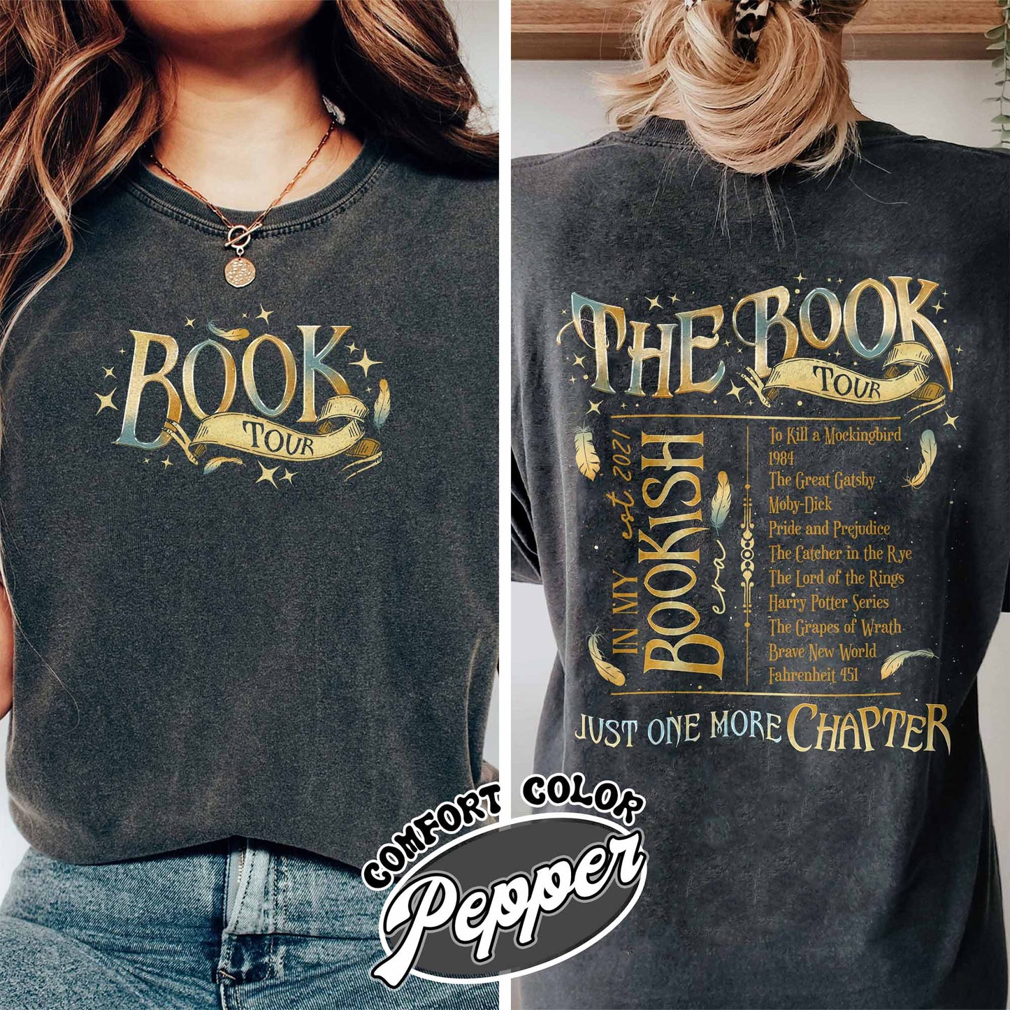 Custom Bookshelf Shirt, Bookish Tshirt Gift, Book Lover Shirt, in My Reading Era Shirt, in My Bookish Era Shirt, Trendy Aesthetic for Book Lovers