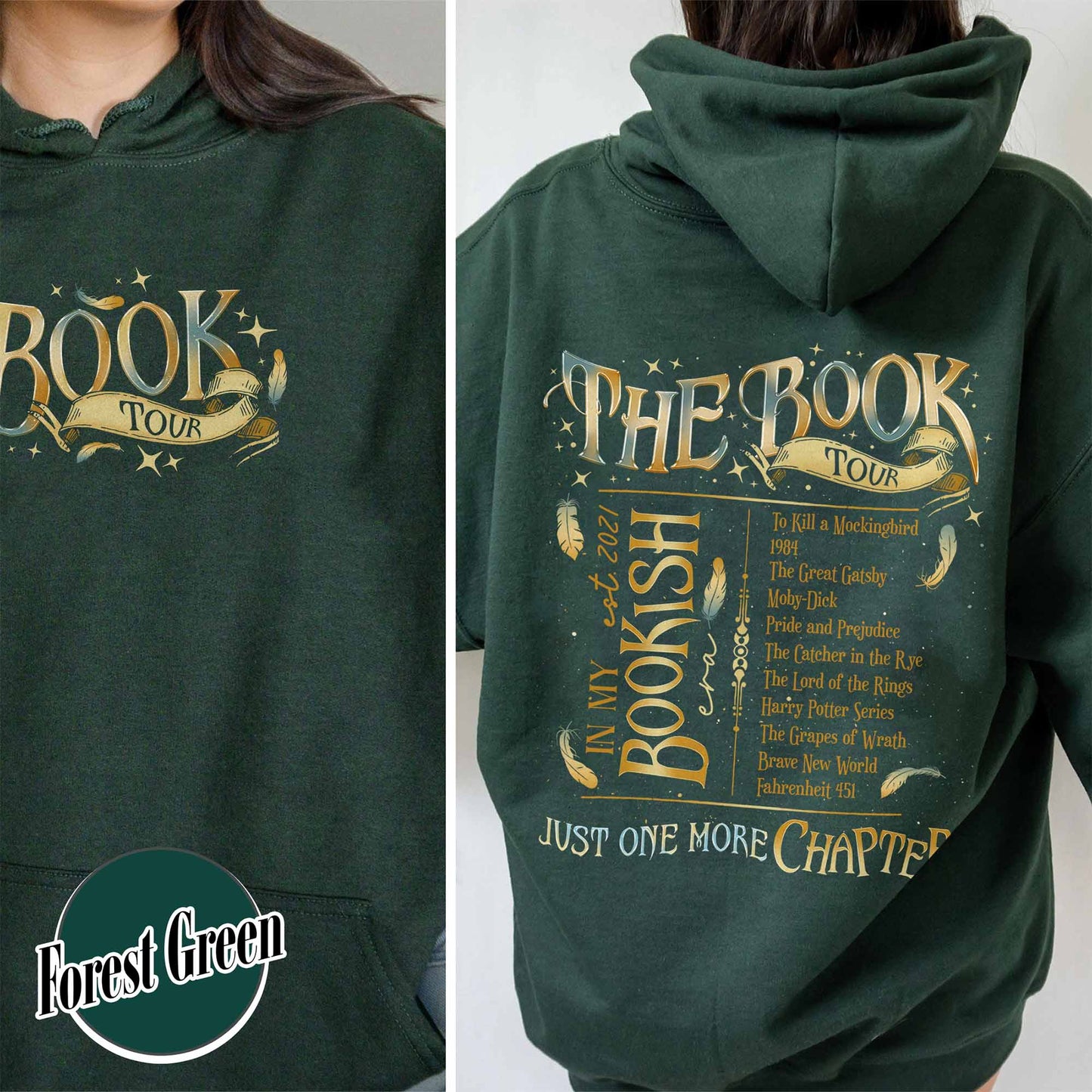Custom Bookshelf Hoodie, Bookish Hoodie Gift, in My Reading Era Hoodie, in My Bookish Era Hoodie, Trendy Aesthetic for Book Lovers