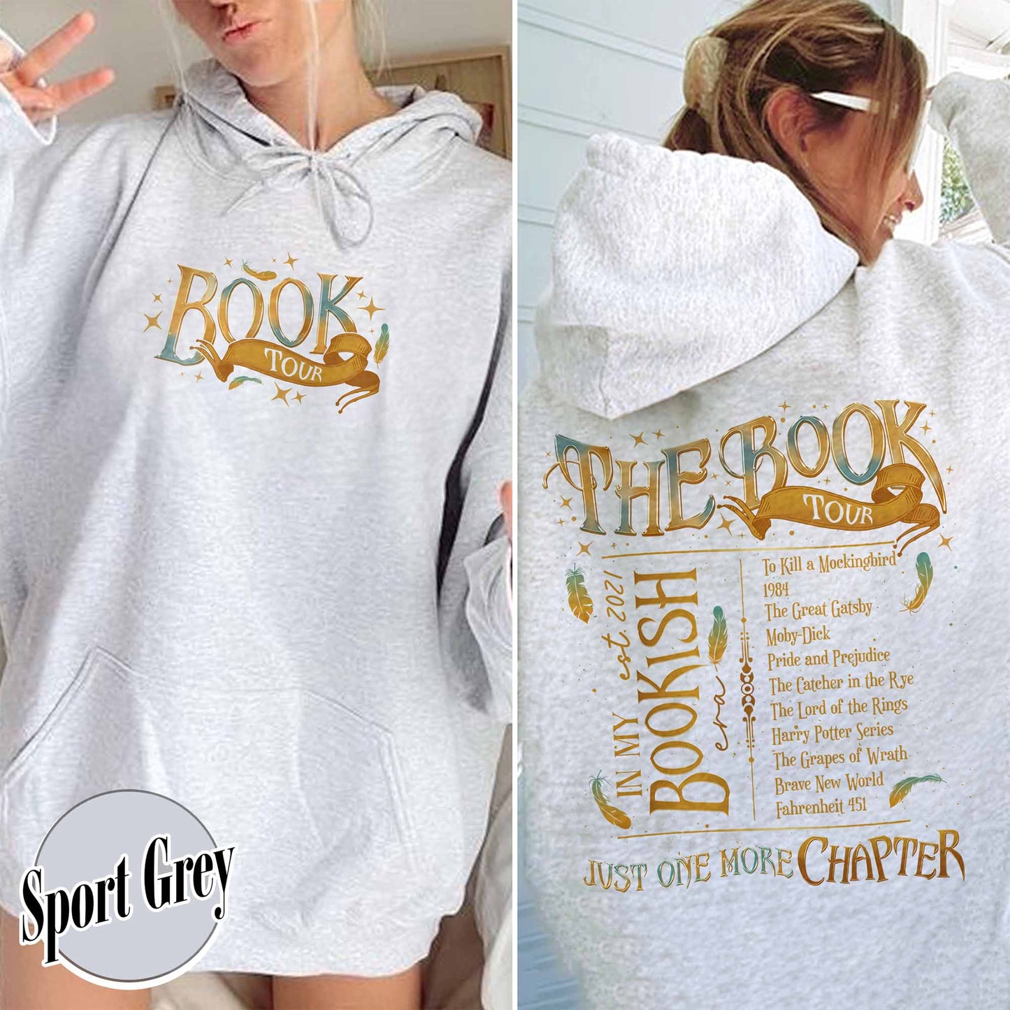 Custom Bookshelf Hoodie, Bookish Hoodie Gift, in My Reading Era Hoodie, in My Bookish Era Hoodie, Trendy Aesthetic for Book Lovers