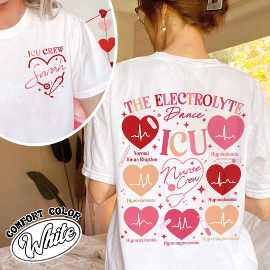 Valentine Nurse Comfort Color Shirt,Custom Icu Nurse Shirt Valentines Day,Nurse Squad Valentine Shirt