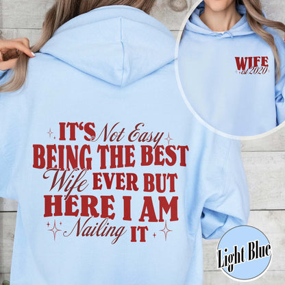 Valentine Hoodie,Best Wife Hoodie,Funny Wife and Husband Hoodie,Best Husband Hoodie