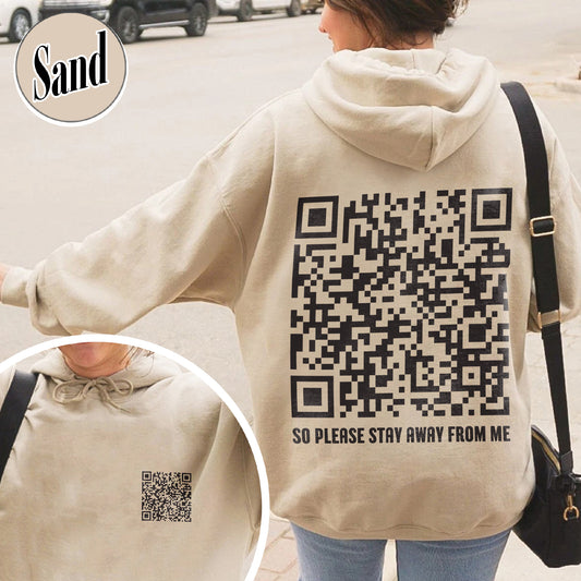 Valentine Custom Hoodie, Funny Saying Valentine Hoodie, QR Code Hoodie, Funny QR Code Hoodie