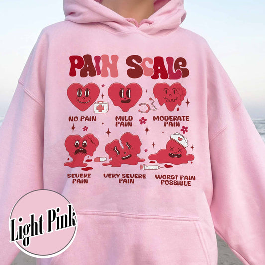 Valentine Nurse Hoodie,Valentine Gift for Nurse,Healthcare Worker Pain Assessment